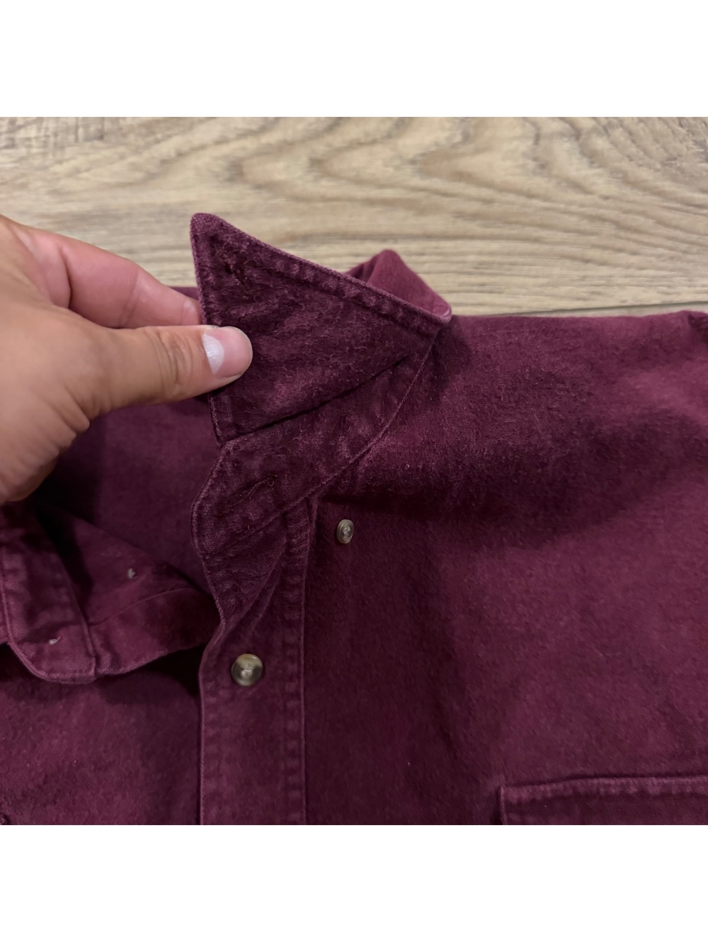 Vtg Guide Gear Heavyweight Flannel Shirt Mens 3XLT Burgundy - Picture 4 of 7